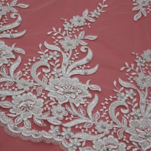 MF510CGB 135 CM Sequin Bainise Bridal Bróidnithe Gúna bainise Lása Applique Trim Ceardaíochta Do Accessories éadaigh