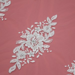 MF510CGB 135 CM Sequin Bainise Bridal Bróidnithe Gúna bainise Lása Applique Trim Ceardaíochta Do Accessories éadaigh