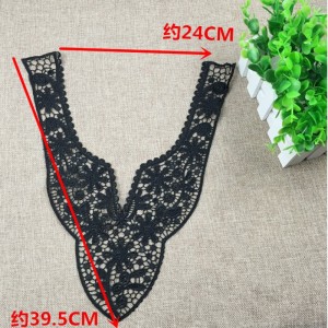 Déantús na mBan Galánta DIY Lása Floral Neckline Fabraic Applique le haghaidh Gúna