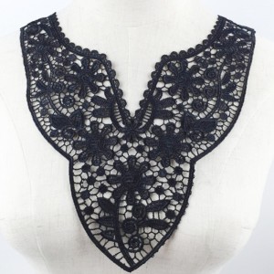 Déantús na mBan Galánta DIY Lása Floral Neckline Fabraic Applique le haghaidh Gúna