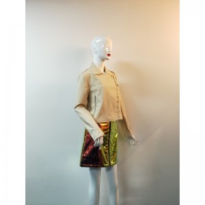 KHAKI LEATHAIR BICER JACKET RLWPJ0026N