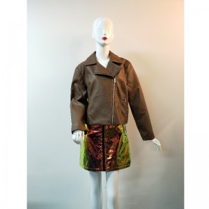 BEANNÓIR BROWN PU JACKET RLWPJ0029N