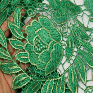 Gúna bridal te a dhíol fabraic lása bróidnithe 3d do mhná