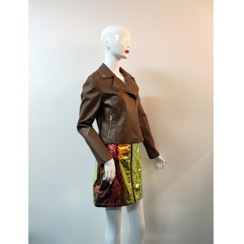 BEANNÓIR BROWN PU JACKET RLWPJ0016N