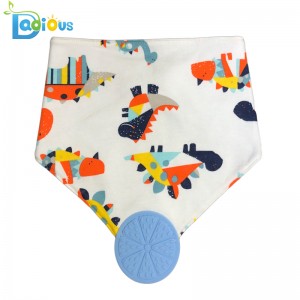 Cotton Cadás Bog Orgánach Orgánach Bandana Teether Bib Unisex Bibíní Bandol Drool le Teether