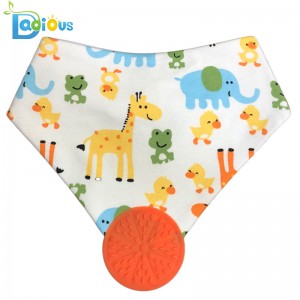 Cotton Cadás Bog Orgánach Orgánach Bandana Teether Bib Unisex Bibíní Bandol Drool le Teether