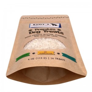 Páipéar kraft laminating laminate seasamh púitsí le fuinneog do déileálann madra