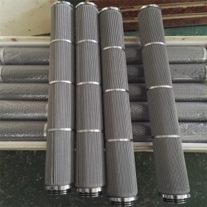 Sorcóir scagaire snáithín miotail sintéaraithe a úsáidtear le haghaidh scagacháin meatánóil