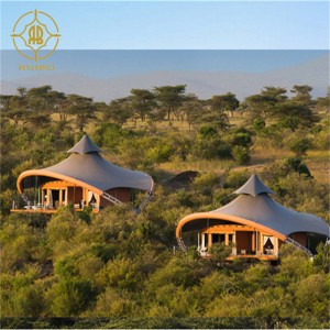 Monarcha Réamhdhéanta Só PVDF Scannán Ábhar Struchtúr Cruach Phuball Óstán