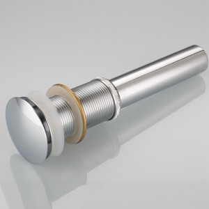 Cliceáil feistis do phíopaí sliotán do dhramhaíl bháite de chrome gan chá thar maoil