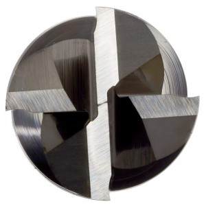 Muileann Deireadh Carbide Soladach Fada, 4 Fliúit, 1/4 \