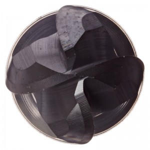 Muileann Deireadh Srón Carbóin Soladach, Brataithe, 4 Fliúit, 1/4 \