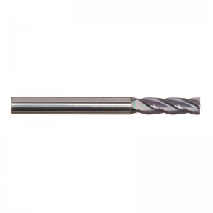 Muileann Deireadh Soladach Carbide, AlTiN Brataithe, 4 Fliúit, 3/16 \