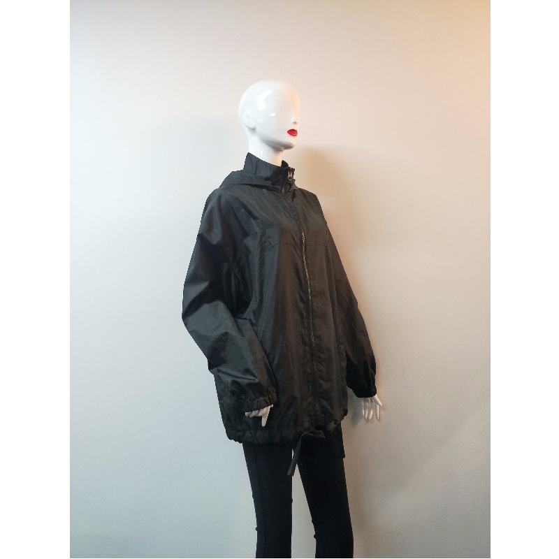 BLACK WINDBREAKER BLACK JACKET RLWWJ0006