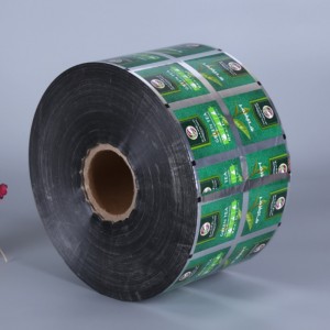 Rolla scannán pacáistiú scragall alúmanaim plaisteach plaisteach le haghaidh saicéid caife tae bainne