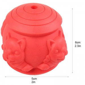 Bréagáin peataí silicone madra bréagán molar bia peataí ag sceitheadh ​​liathróid silicone greim bréagán