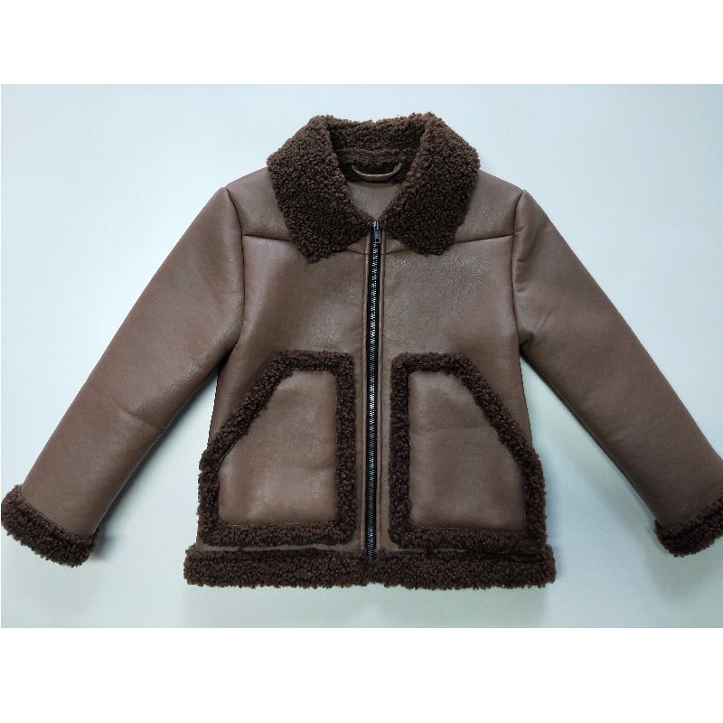 BROWN PU JACKET RLCPJ0001N LEANAÍ