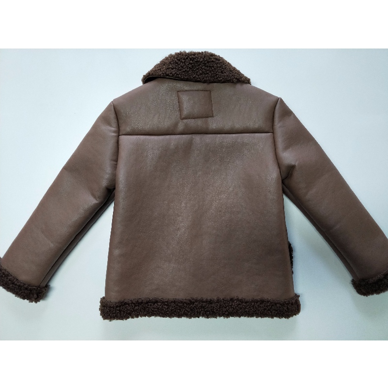 BROWN PU JACKET RLCPJ0001N LEANAÍ