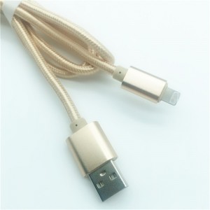 KPS-1005CB 8PIN Ag díol te 1M níolón braided 2.4A go tapa muirear cábla sonraí usb