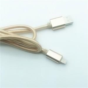 KPS-1005CB 8PIN Ag díol te 1M níolón braided 2.4A go tapa muirear cábla sonraí usb