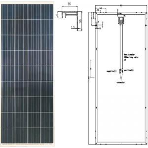 MODÚL AR FHORFHEIDHMÍOCHT MONOCRYSTALLINE SYP150P -170P / 5BB 36C MODÚL POLYCRYSTALLINE ELL