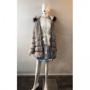 GRAY HOODED COAT RETPC0070