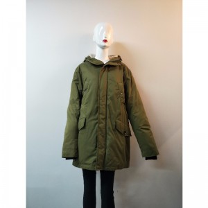 KHAKI LADIES 'HOODED COAT RLWPC0088