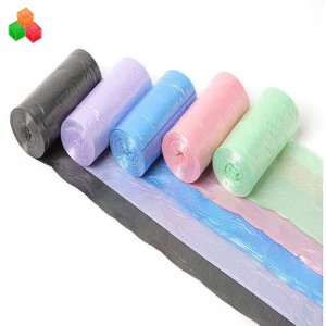 Cur chun cinn méid saincheaptha ildaite saor oxo 100% stáirse arbhar múirínithe in-bhithmhillte indiúscartha rolla plaisteacha mála plaisteacha don teaghlach / ionad