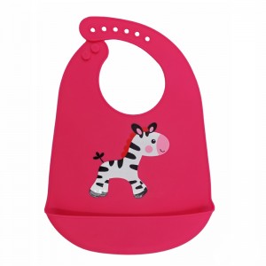 Go héasca Glan leanbh Silicone uiscedhíonach Bib Le Bia Catcher