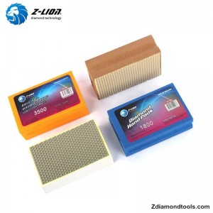 Z-LION ZL-37D Resin Diamond Hand Snasú Pads do Gloine, Cloch, Coincréite