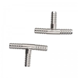 Feisteas Ceanglóirí Práis Hose Barb Tee 3-Way Beoir Hose