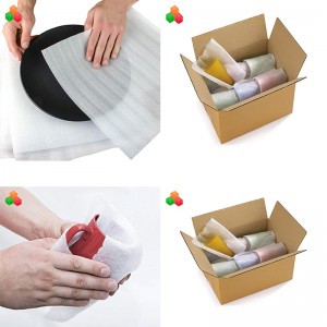 Ábhar cosanta saincheaptha chun bileog rolla polaimiléine poileitiléin bog leathnaithe a shíneadh le pacáistiú iompair