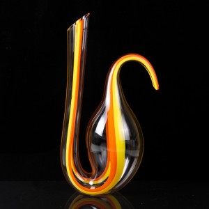 Sanzo táirgí nua blown láimhe lámh-saor in aisce criostail fíon dearg carafe decanter gloine le haghaidh bronntanais