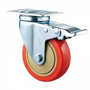 Dualgas Meánach - Tithíocht plátáilte chrome le roth Orange TPE16