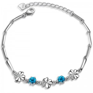 Mná bracelet ciúbach zirconia ciúbach do mhná saphire