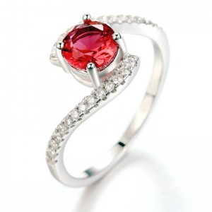 Fáinní rannpháirtíochta do mhná amethyst fáinní ciúbach fáinní fáinní ruby ​​gealltanas fáinní