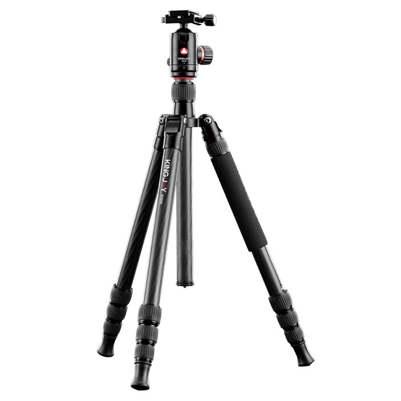 Kingjoy K2208 Taisteal Carbóin Fiber Tripod le Ceann Ball QH20