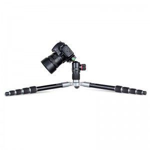 Tripod Foldable Ríoga Alúmanaim Kingjoy le Ceann Ball Próifíl Íseal T11