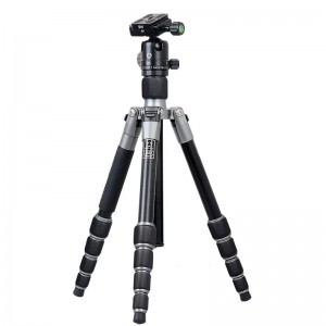 Tripod Foldable Ríoga Alúmanaim Kingjoy le Ceann Ball Próifíl Íseal T11