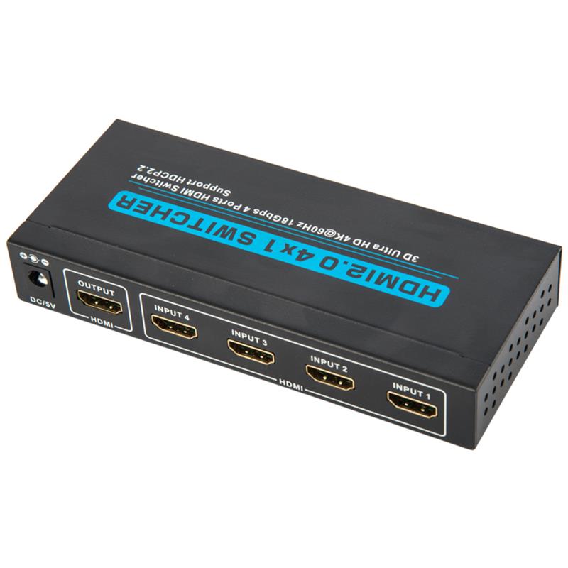 V2.0 HDMI 4x1 Switcher Support 3D Ultra HD 4Kx2K @ 60Hz HDCP2.2