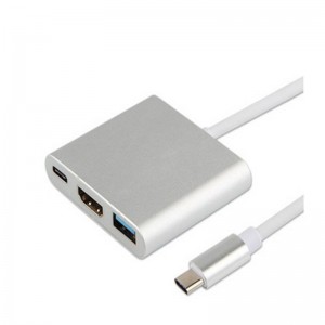 USB Cineál C DO HDMI + USB 3.0 + Cuibheoir Mol Cineál C