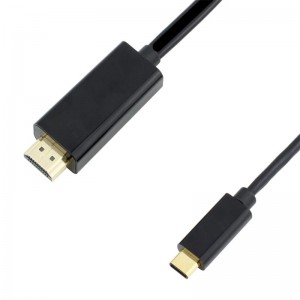 USB C go HDMI Cábla 6ft (4K @ 60Hz), Cábla USB go HDMI Cábla [Thunderbolt 3 Comhoiriúnach] do MacBook Pro 16 '' 2019\/2018\/2017, MacBook Air \/ iPad Pro 2019\/2018, Leabhar Dromchla 2, Samsung S10 , agus eile