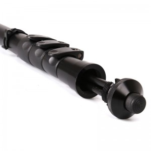 KINGJOY Sealbhóir tripod, slat teileascópach, monapod alúmanaim, airde 1.71m