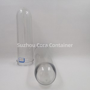 Méid 65mm 275g Muineál 72mm Preform Pet Petitc do Ola Dí Uisce