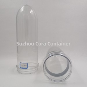 Méid de 65mm 222g Muineál 73mm Preform Pet Pet le haghaidh Dí Dí Uisce