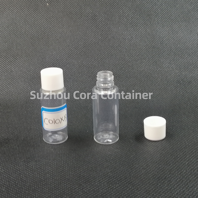 10ml Kaela suurus 13mm Lemmiklooma plastne kosmeetiline pudel kruvikorgiga