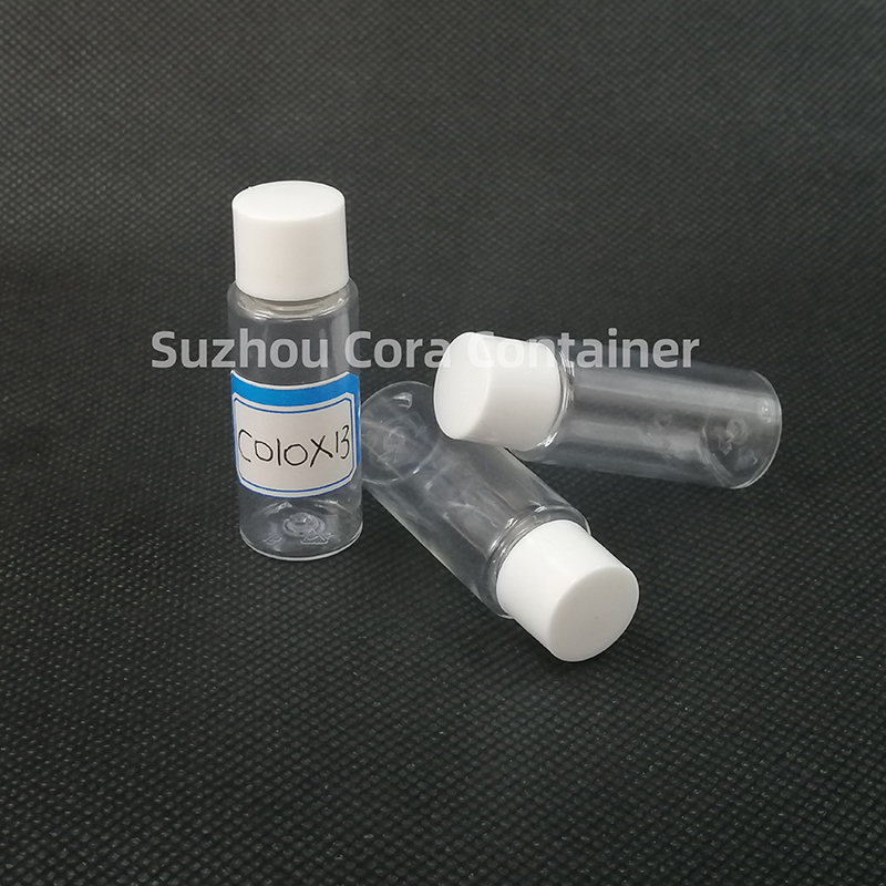 10ml Kaela suurus 13mm Lemmiklooma plastne kosmeetiline pudel kruvikorgiga