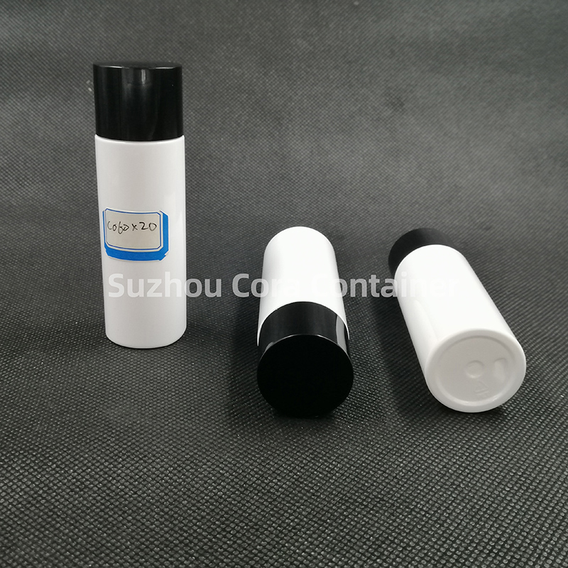 60ml Kaela suurus 20mm Lemmiklooma plastne kosmeetiline pudel kruvikorgiga