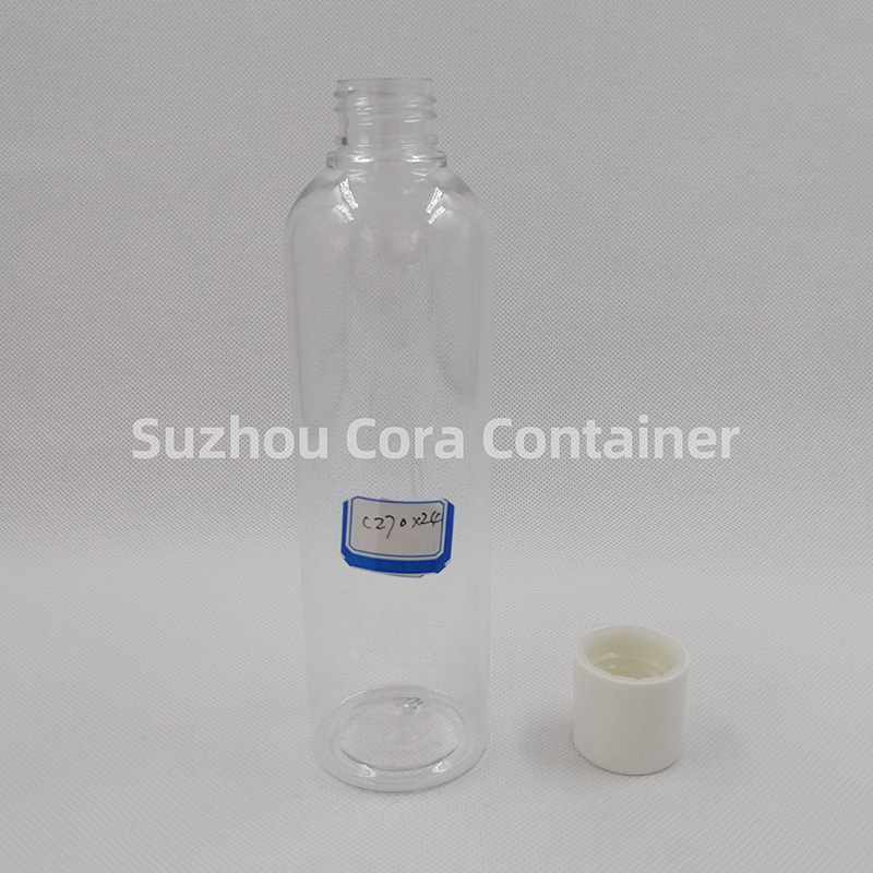 270ml Kaela suurus 24mm Lemmiklooma kosmeetiline plastpudel kruvikorgiga