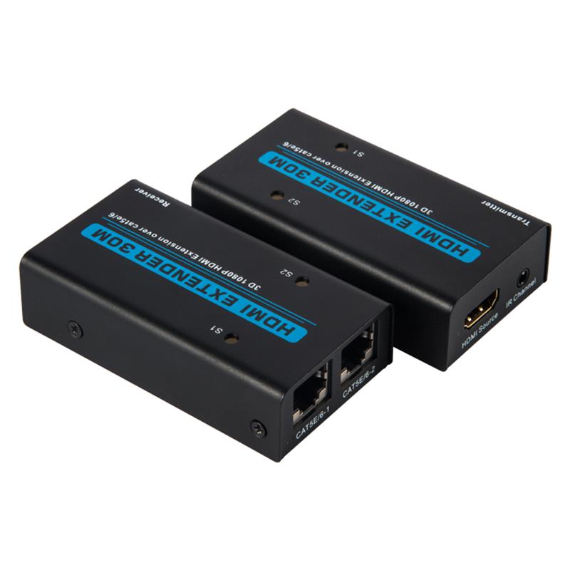 V1.3 HDMI Extender 30m thar Tacaíocht Chábla Dual cat5e / 6 Iomlán HD 1080P